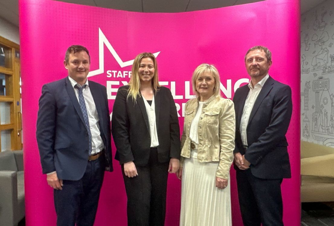 Picture of SERC Principal and Deputy Principal with representitives from Edwards Solicitors
